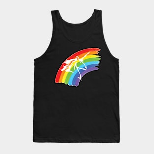 Unicorn with Rainbow Tank Top